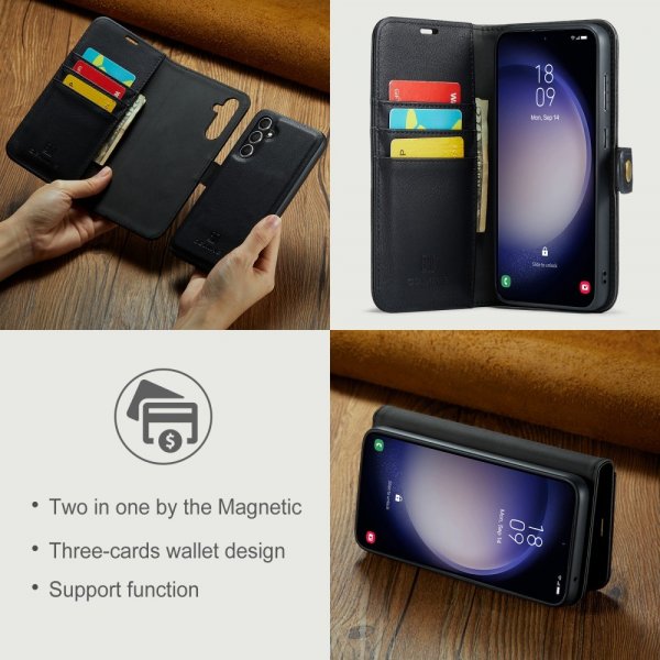 Dg.Ming Samsung Galaxy S25 Plus Fodral med Löstagbart Skal Svart