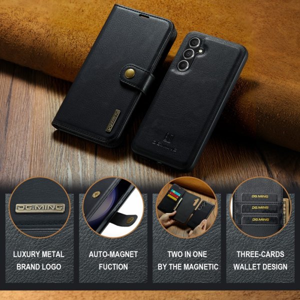 Dg.Ming Samsung Galaxy S25 Plus Fodral med Löstagbart Skal Svart