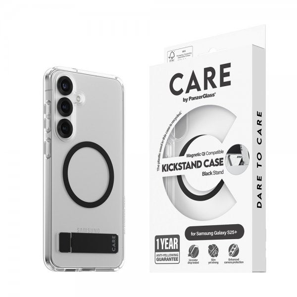 CARE by PanzerGlass Samsung Galaxy S25 Plus Skal Kickstand MagSafe Svart