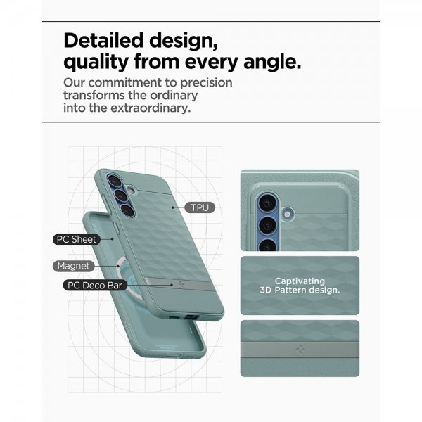 Spigen Samsung Galaxy S25 Plus Skal Parallax MagFit Sage Green