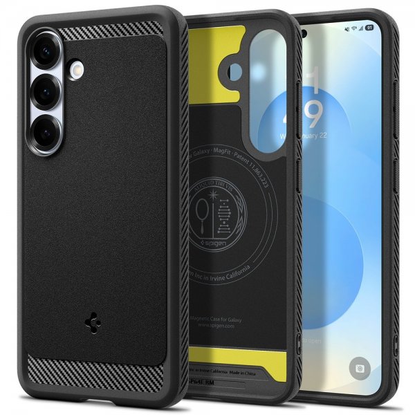 Spigen Samsung Galaxy S25 Plus Skal Rugged Armor MagFit Matte Black