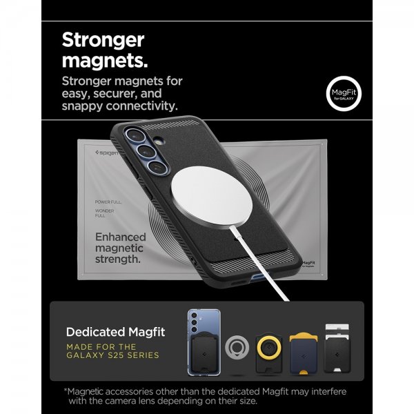 Spigen Samsung Galaxy S25 Plus Skal Rugged Armor MagFit Matte Black