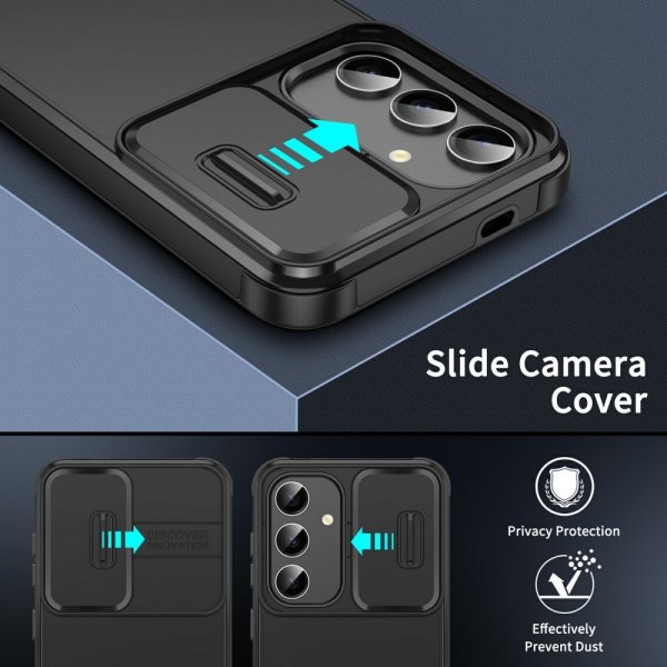 Samsung Galaxy S25 Skal Camera Slide Svart