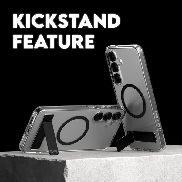 CARE by PanzerGlass Samsung Galaxy S25 Skal Kickstand MagSafe Svart