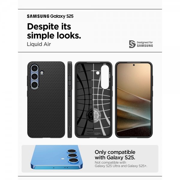 Spigen Samsung Galaxy S25 Skal Liquid Air Matte Black