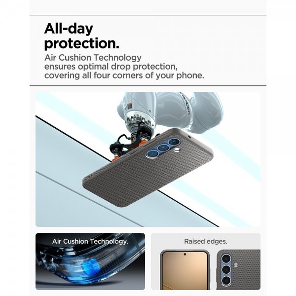 Spigen Samsung Galaxy S25 Skal Liquid Air Marble Gray