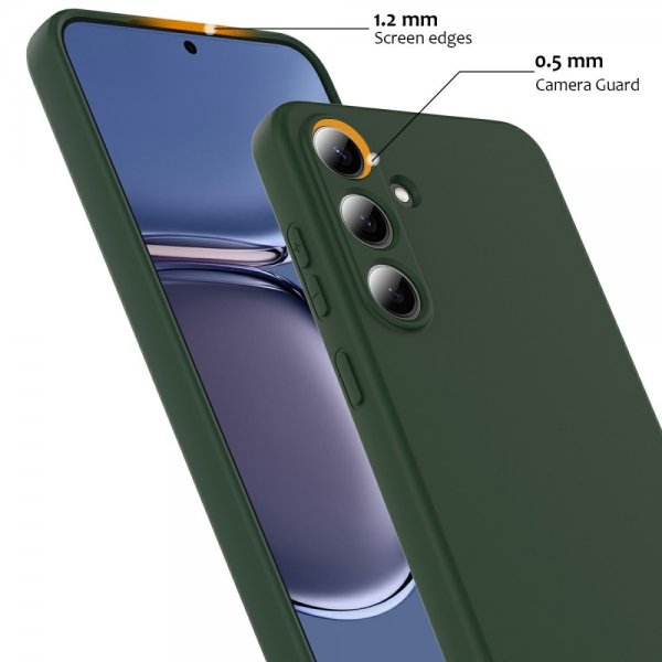 Samsung Galaxy S25 Skal med Strap Silikon MagSafe Mörkgrön