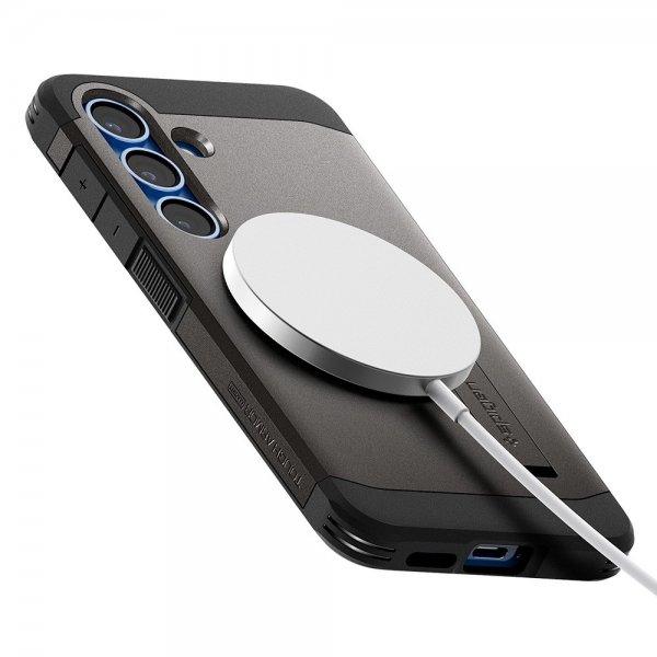 Spigen Samsung Galaxy S25 Skal Tough Armor MagFit Gunmetal