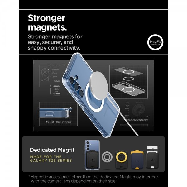 Spigen Samsung Galaxy S25 Skal Ultra Hybrid MagFit Clear White