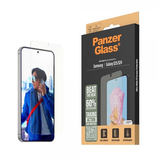 PanzerGlass Samsung Galaxy S24/Galaxy S25 Skärmskydd All-in-One