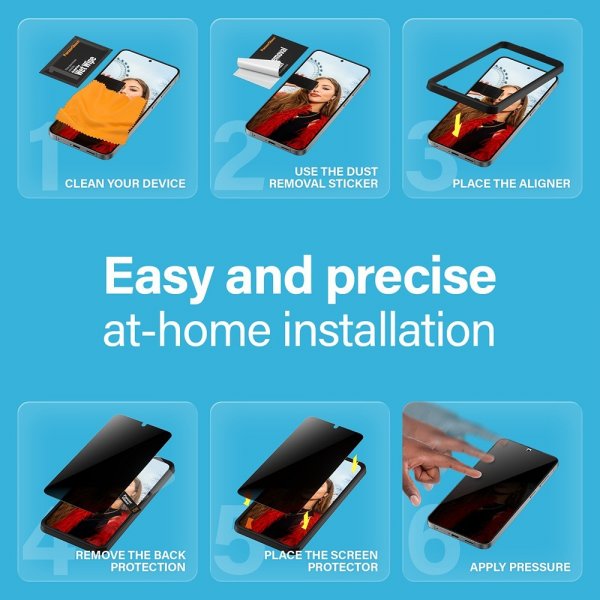 PanzerGlass Samsung Galaxy S24/Galaxy S25 Skärmskydd Ultra-Wide Fit Privacy EasyAligner