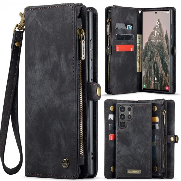 CaseMe Samsung Galaxy S25 Ultra Fodral 008 Series Löstagbart Skal Svart
