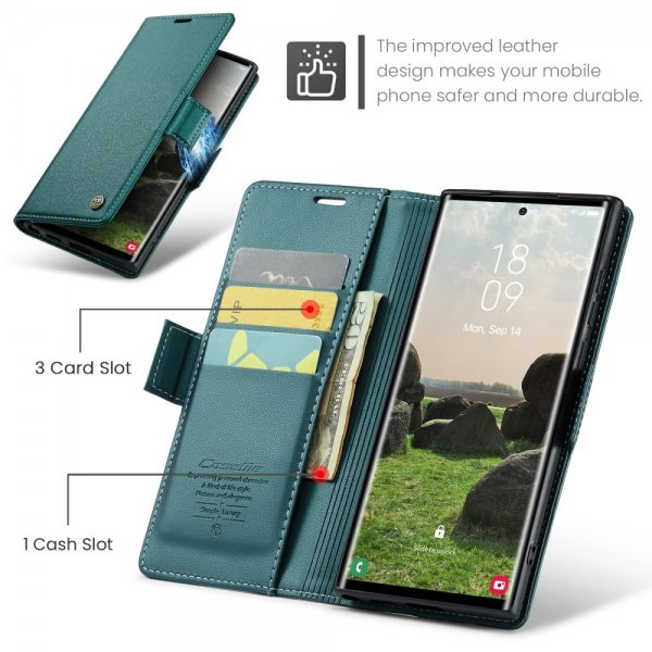 CaseMe Samsung Galaxy S25 Ultra Fodral 023 Series Grön