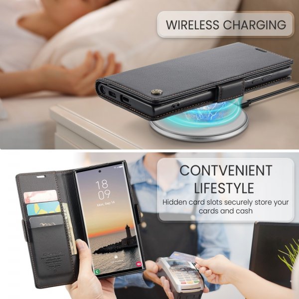 CaseMe Samsung Galaxy S25 Ultra Fodral 023 Series Svart