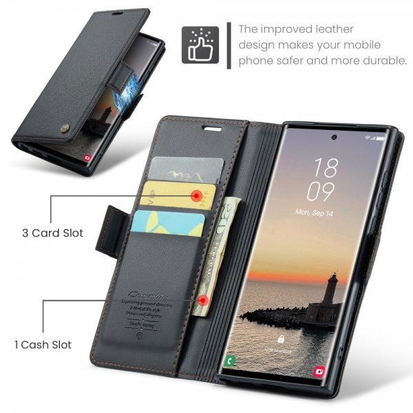 CaseMe Samsung Galaxy S25 Ultra Fodral 023 Series Svart
