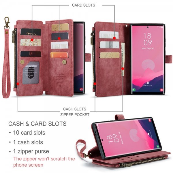 CaseMe Samsung Galaxy S25 Ultra Fodral C30 Series Röd