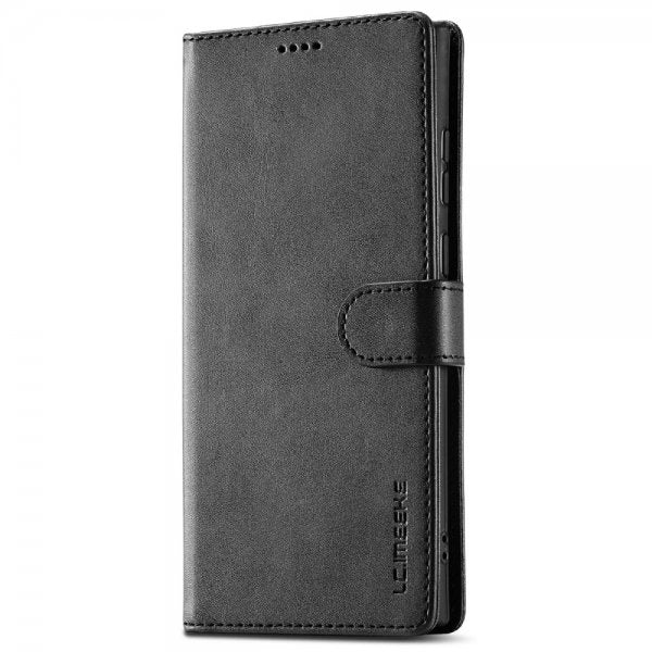 Lc.Imeeke Samsung Galaxy S25 Ultra Fodral med Kortfack Stativfunktion Svart