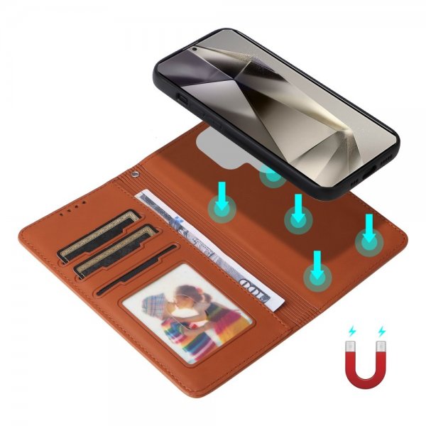 Betopnice Samsung Galaxy S25 Ultra Fodral med Löstagbart Skal 005 Brun