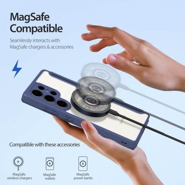 Dux Ducis Samsung Galaxy S25 Ultra Fodral Skin X Pro Series MagSafe Blå
