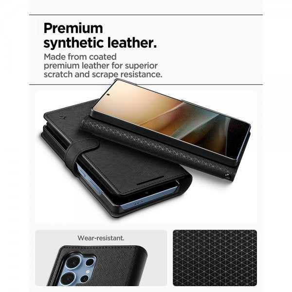 Spigen Samsung Galaxy S25 Ultra Fodral Wallet S Svart