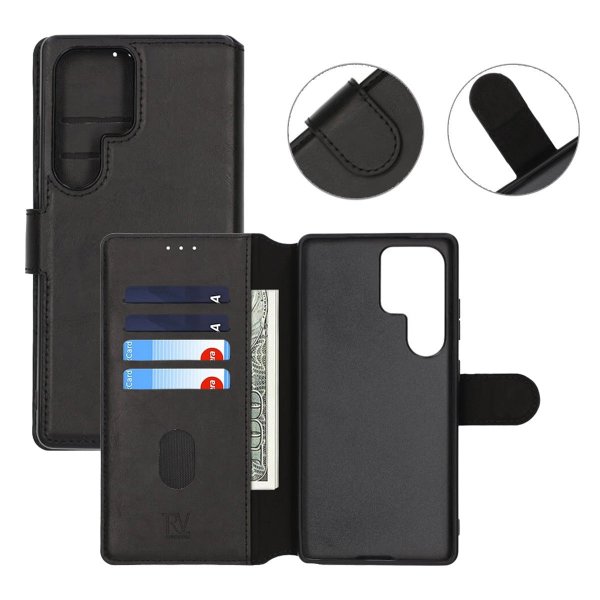 Rvelon Samsung Galaxy S25 Ultra Fodral 4 Kortfack Svart