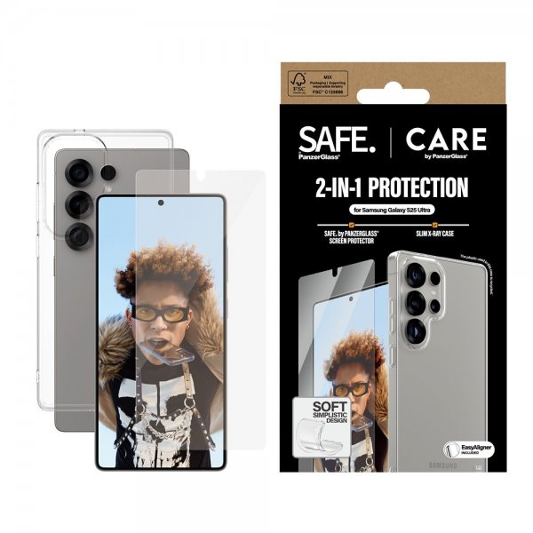 CARE by PanzerGlass Samsung Galaxy S25 Ultra Skal och Skärmskydd Fashion 2-in-1 Bundle