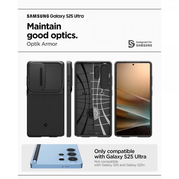 Spigen Samsung Galaxy S25 Ultra Skal Optik Armor Svart