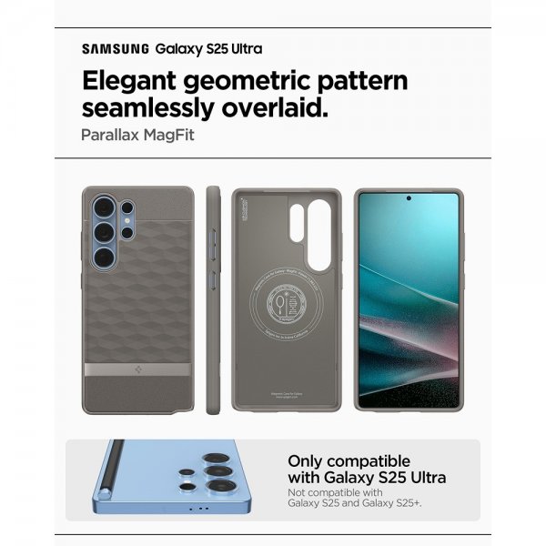 Spigen Samsung Galaxy S25 Ultra Skal Parallax MagFit Ash Gray