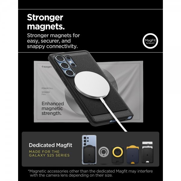 Spigen Samsung Galaxy S25 Ultra Skal Rugged Armor MagFit Matte Black