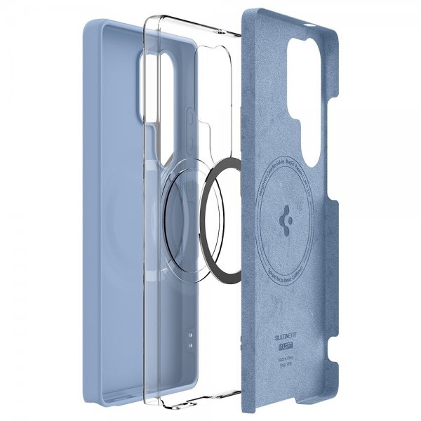 Spigen Samsung Galaxy S25 Ultra Skal Silicone Fit MagFit Sapphire Blue