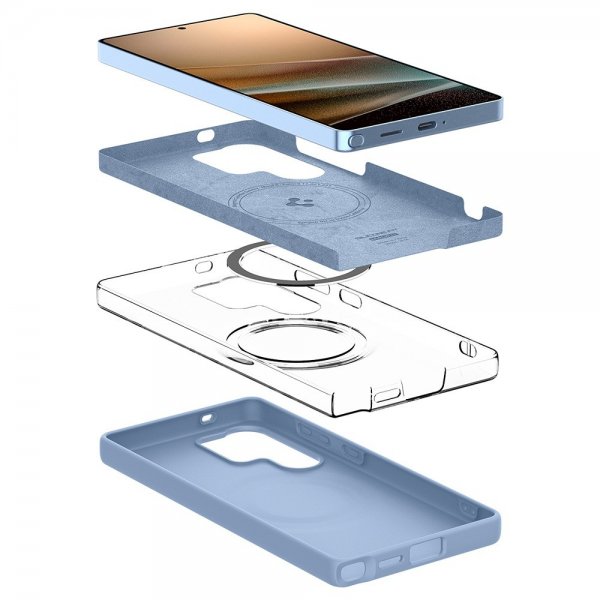 Spigen Samsung Galaxy S25 Ultra Skal Silicone Fit MagFit Sapphire Blue