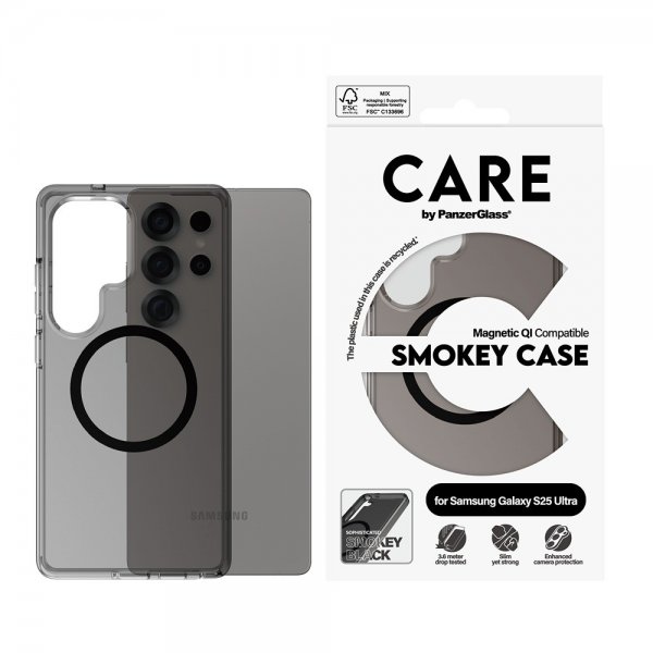 CARE by PanzerGlass Samsung Galaxy S25 Ultra Skal Smokey MagSafe Svart