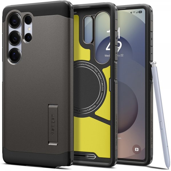 Spigen Samsung Galaxy S25 Ultra Skal Tough Armor MagFit Gunmetal