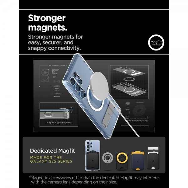 Spigen Samsung Galaxy S25 Ultra Skal Ultra Hybrid S MagFit Clear White