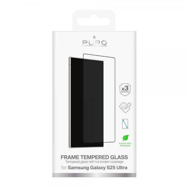 Puro Samsung Galaxy S25 Ultra Skärmskydd Frame Tempered Glass