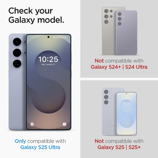Spigen Samsung Galaxy S25 Ultra Skärmskydd GLAS.tR EZ Fit 2-pack