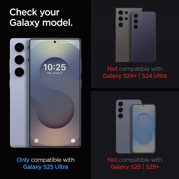 Spigen Samsung Galaxy S25 Ultra Skärmskydd GLAS.tR EZ Fit Privacy 2-pack