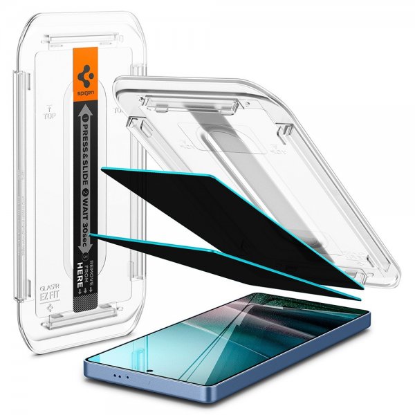 Spigen Samsung Galaxy S25 Ultra Skärmskydd GLAS.tR EZ Fit Privacy 2-pack