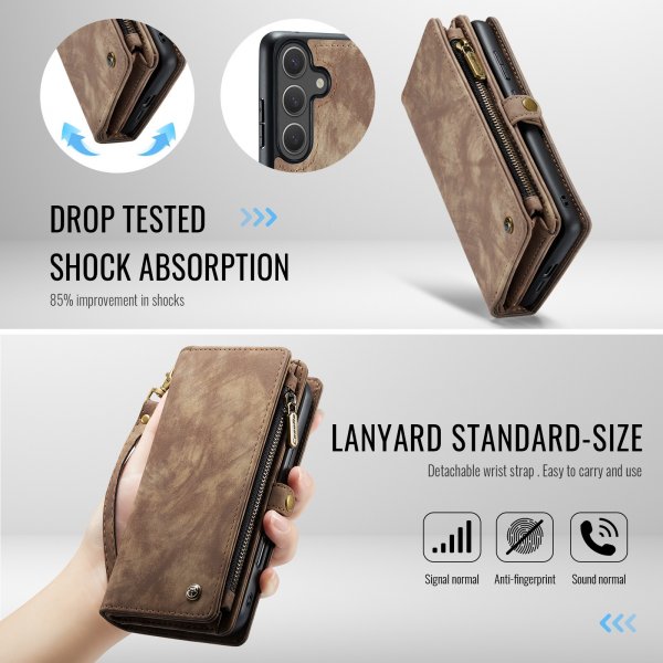 CaseMe Samsung Galaxy S26 Fodral 008 Series Löstagbart Skal Brun