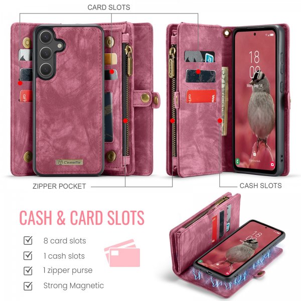 CaseMe Samsung Galaxy S26 Fodral 008 Series Löstagbart Skal Röd