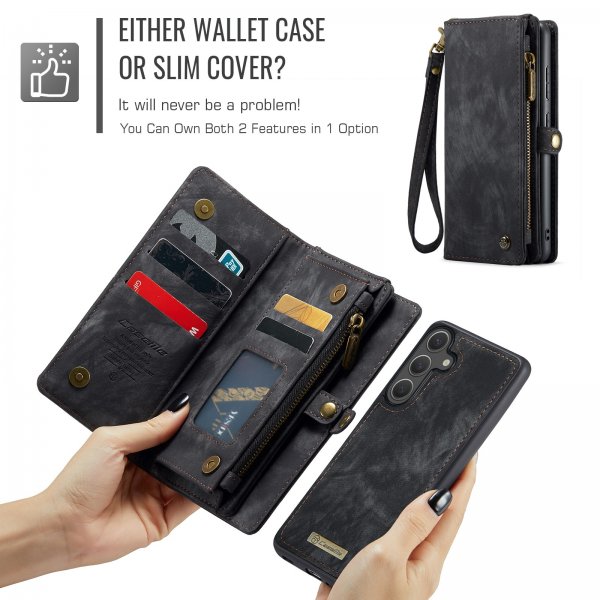 CaseMe Samsung Galaxy S26 Fodral 008 Series Löstagbart Skal Svart