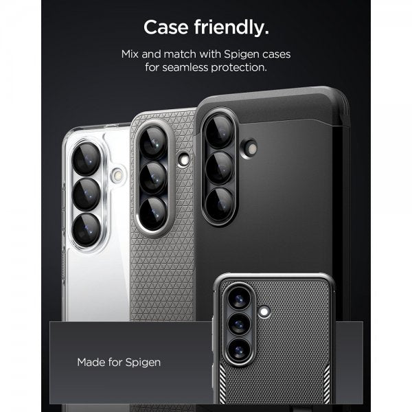 Spigen Samsung Galaxy S26 Kameraskydd GLAS.tR EZ Fit Optik Pro 2-pack Svart