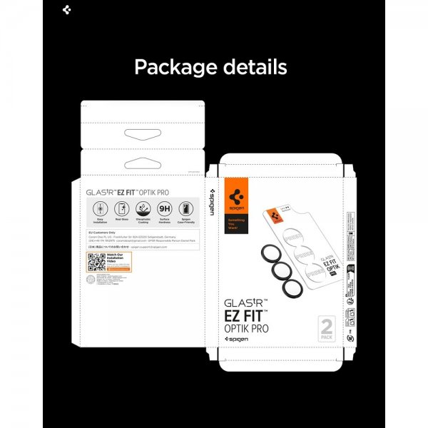 Spigen Samsung Galaxy S26 Kameraskydd GLAS.tR EZ Fit Optik Pro 2-pack Svart