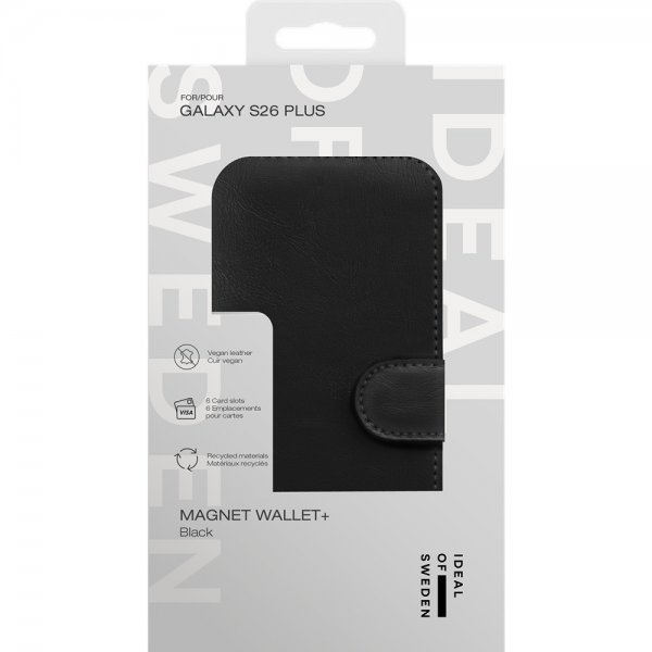 Ideal of Sweden Samsung Galaxy S26 Plus Fodral Magnet Wallet+ Svart