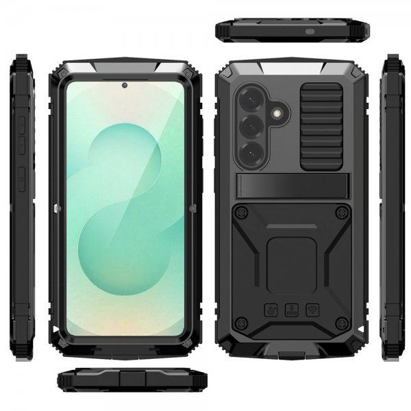 R-JUST Samsung Galaxy S26 Plus Skal Metall Stöttåligt Svart