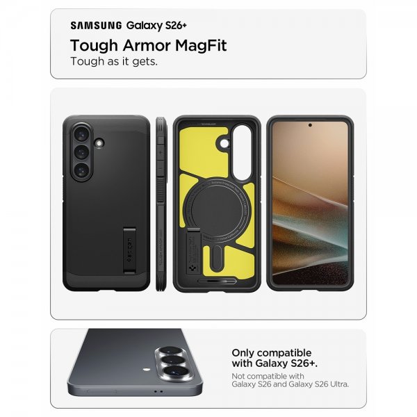 Spigen Samsung Galaxy S26 Plus Skal Tough Armor MagFit Svart