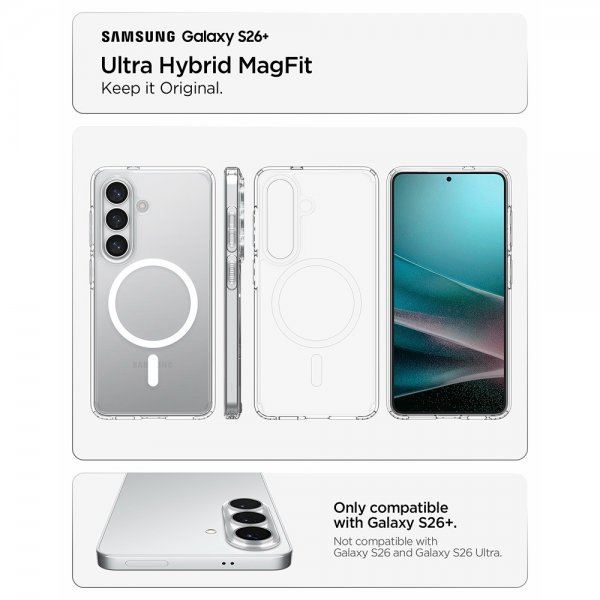 Spigen Samsung Galaxy S26 Plus Skal Ultra Hybrid MagFit Clear White