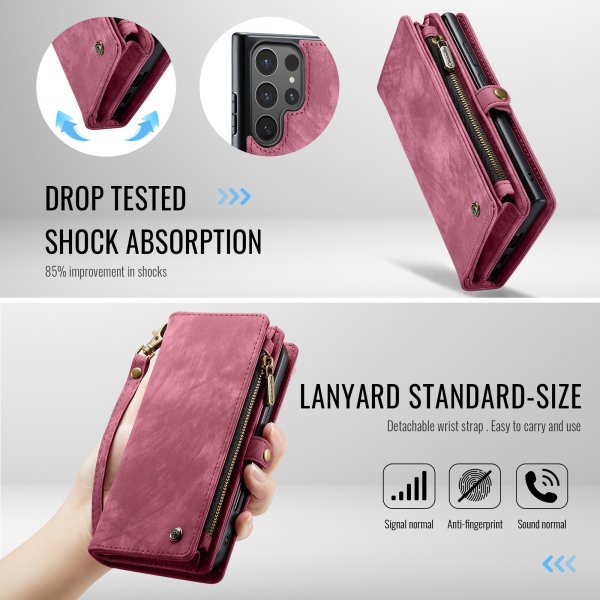 CaseMe Samsung Galaxy S26 Ultra Fodral 008 Series Löstagbart Skal Röd