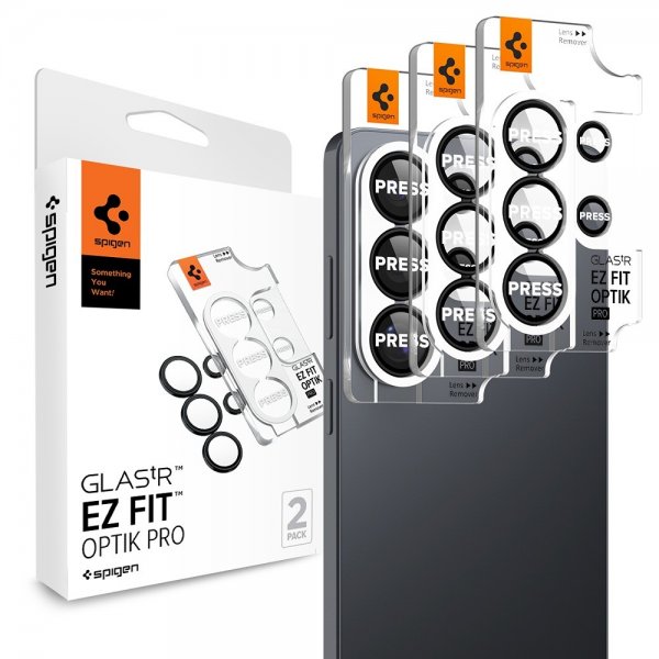 Spigen Samsung Galaxy S26 Ultra Kameraskydd GLAS.tR EZ Fit Optik Pro 2-pack Svart