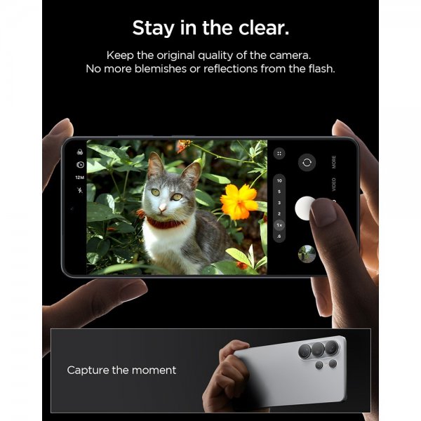 Spigen Samsung Galaxy S26 Ultra Kameraskydd GLAS.tR EZ Fit Optik Pro 2-pack Svart